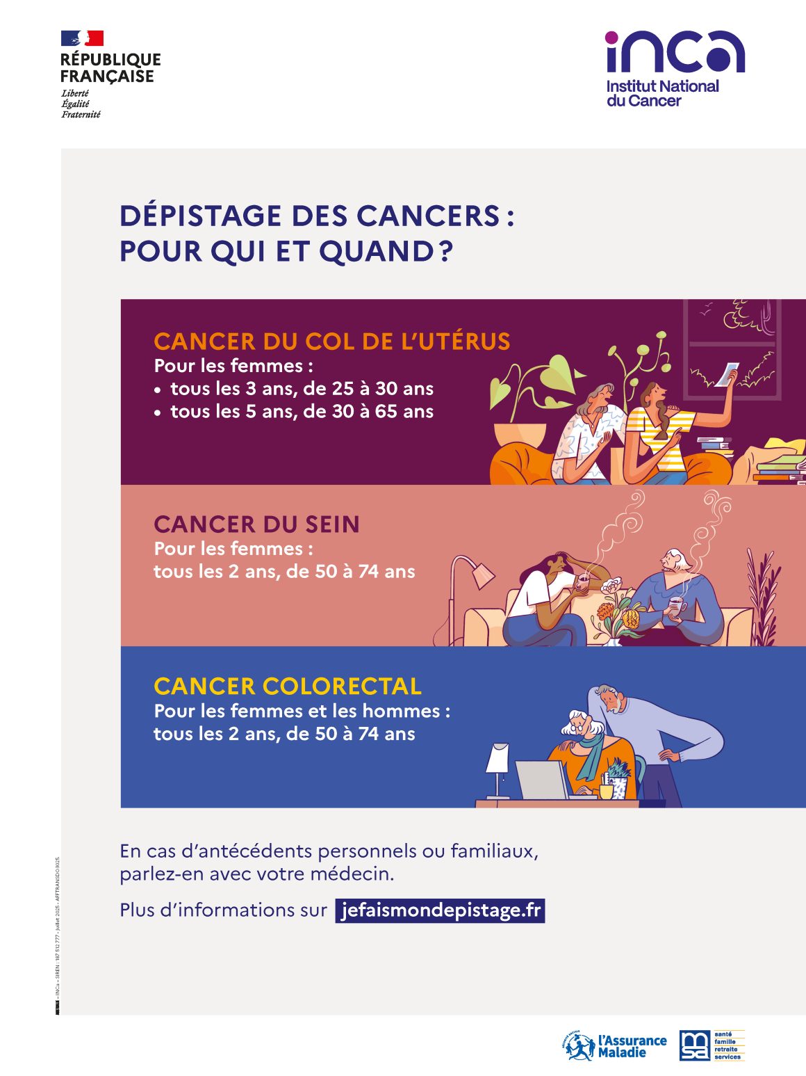 Affiche dépistage des cancers