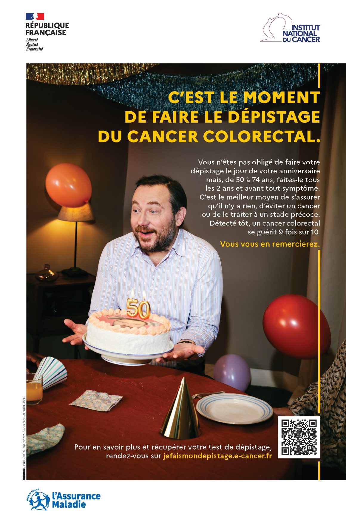 Affiche dépistage cancer colorectal
